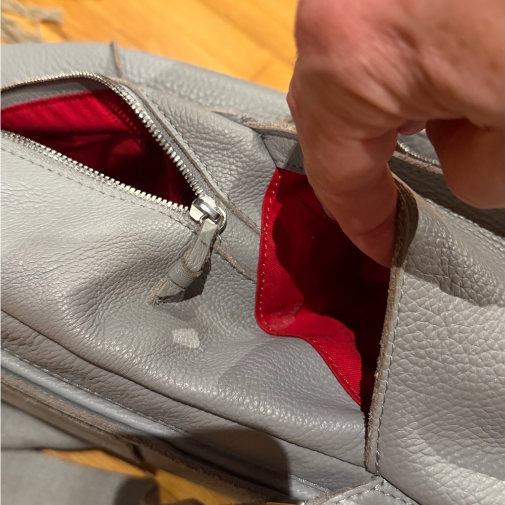 Hammitt Light Gray Leather Backpack - Picture 7 of 13